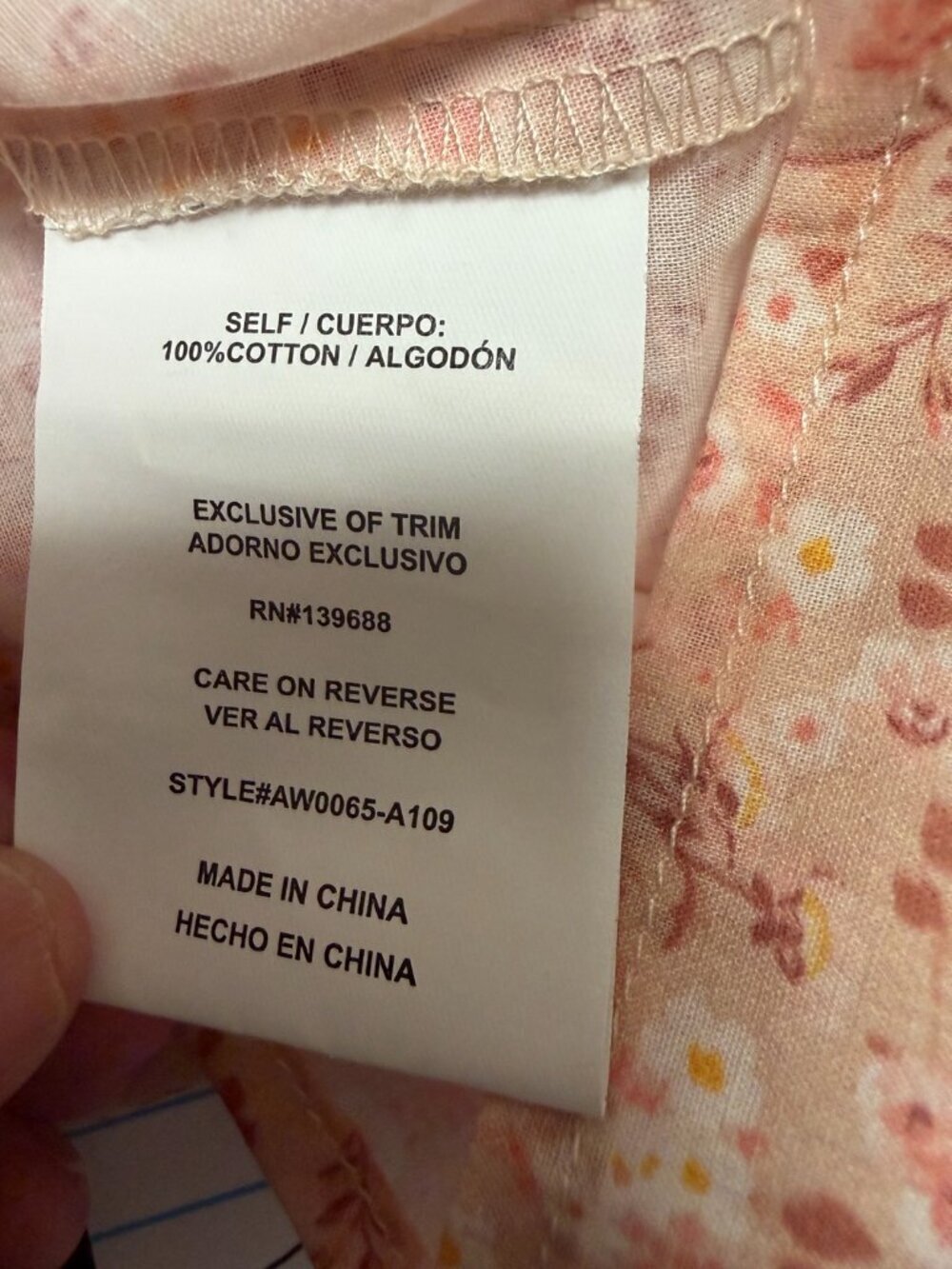 A Collective Story Blush Floral Embroidered Peasant Top Medium Cottagecore Boho - Picture 9 of 10